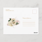 女の子ベビーシャワー招待状 ポストカード (裏面)