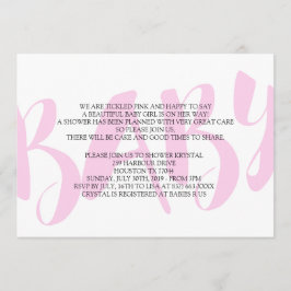 女の子ベビーシャワー招待状 招待状