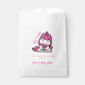 女の子ベビーピンクユニコーンジェンダーリビールパーティー フェイバーバッグ (正面)