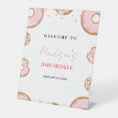 女の子ベビー散水ベビーシャワー歓迎サイン 台座サイン (正面)
