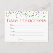 女の子ベビー散水ベビー予測ゲーム エンクロージャーカード (正面)