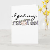 女の子ベビー第一歯 カード (黄色い花)