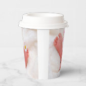 女の子ベビー足とデイジー 紙コップ (右)