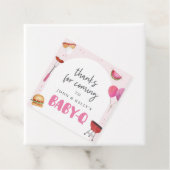 女の子ベビー-Qベビーシャワーメッセージカード フェイバータグ (インサイチュ)