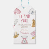 女の子ベーキング料理1st誕生日パーティー ギフトタグ (正面)