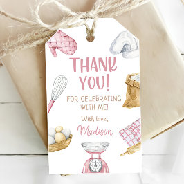 女の子ベーキング料理1st誕生日パーティー ギフトタグ