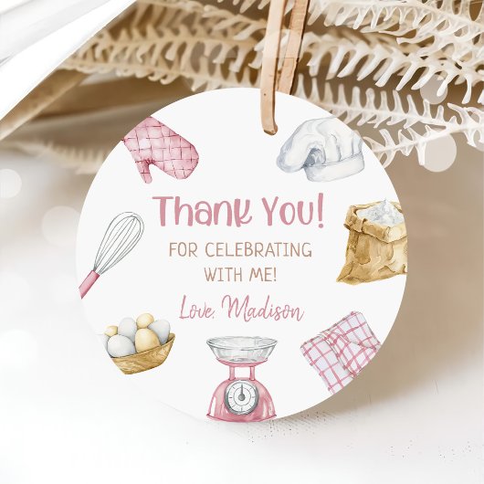 女の子ベーキング料理1st誕生日パーティー フェイバータグ