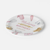 女の子ベーキング料理1st誕生日パーティー ペーパープレート (アングル)