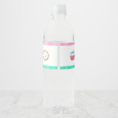 女の子ベーキング誕生日パーティー ペットボトルラベル (裏面)