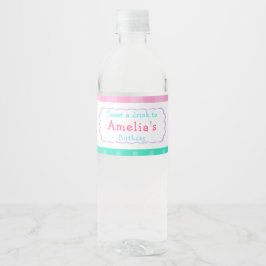 女の子ベーキング誕生日パーティー ペットボトルラベル