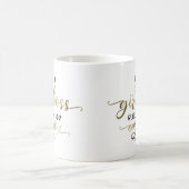 女の子ボス建物彼女の帝国金ゴールドスクリプト コーヒーマグカップ (中央)