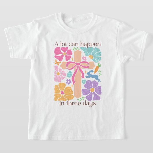 女の子ボホクリスチャンイースタークロス Tシャツ (レイダウン)