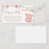 女の子ボホクロザライン赤ちゃんシャワー本ベビー エンクロージャーカード (正面/裏面)