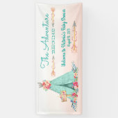 女の子ボホトバルティーピーベイビーシャワー 横断幕 (縦)