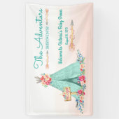 女の子ボホトバルテペエベビーシャワー 横断幕 (縦)