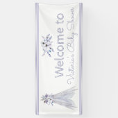 女の子ボホトバルテペ赤ちゃんシャワーのバナー 横断幕 (縦)