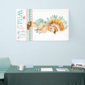 女の子ボホトライバルベビーシャワー 横断幕 (トレードショー)