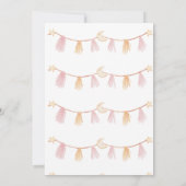 女の子ボホバルーン赤ちゃんシャワー 招待状 (裏面)