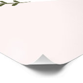 女の子ボホワイルドフラワーベビーシャワーウェルカムサイン ポスター (コーナー)