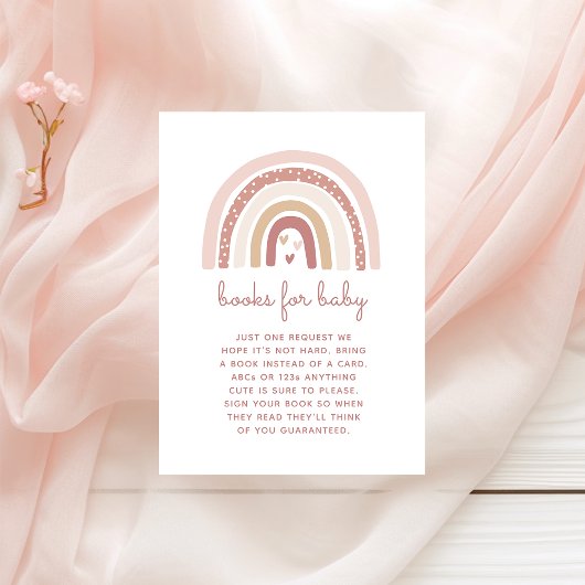 女の子ボホ虹の本ベビー エンクロージャーカード