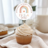 女の子ボホ虹の赤ちゃんシャワーのステッカー – ワット ラウンドシール