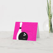 女の子ボーリング誕生日サンキューノートカード サンキューカード (裏面)