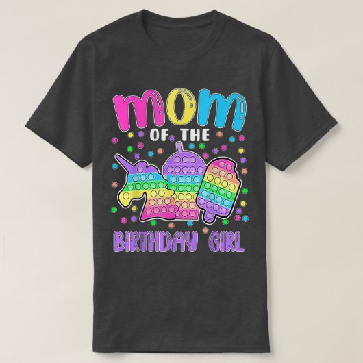 女の子ポピーのママ誕生日 Tシャツ (デザイン正面)