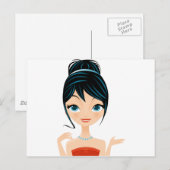 女の子ポートレート ポストカード (正面/裏面)