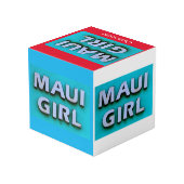 女の子マウイマーメイドグリーン フォトキューブ (裏面アングル)