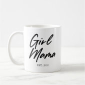 女の子マカスタムマESTミニマル年ママ母ママ コーヒーマグカップ (左)