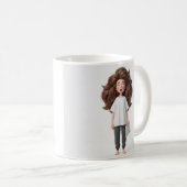 女の子マグ コーヒーマグカップ (正面右)