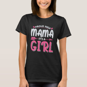 女の子ママEst 2024ギフトする最初の時間ガールママ Tシャツ