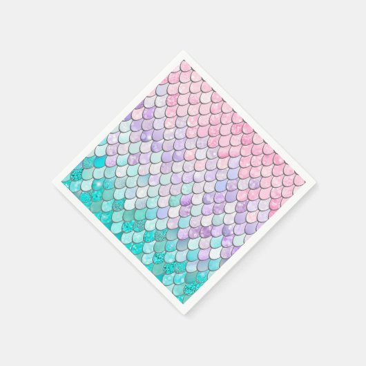 女の子マーメイドバースデーパーティナプキンス スタンダードカクテルナプキン (角)