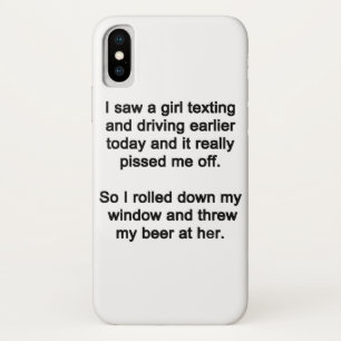 女の子メールや文字を打つ iPhone X ケース