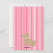 女の子モダンママがベビーシャワー招待状 招待状 (裏面)