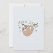 女の子モダン眠るスロスベビーシャワー サンキューカード (裏面)