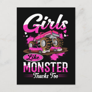 女の子モンスタートラック恋人モンスタートラック ポストカード