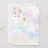 女の子ユニコーンテーマ誕生日の招待 招待状 (裏面)