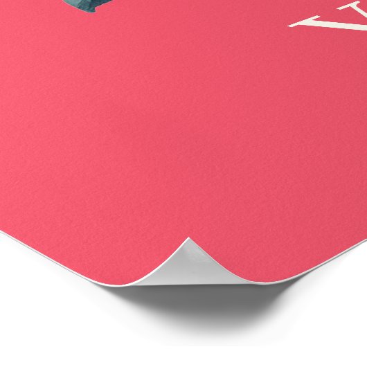 女の子ユニコーン妖精ファンタジー追加メッセージ ポスター (角)