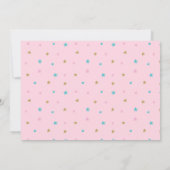 女の子ユニコーン赤ちゃんシャワーピンク 招待状 (裏面)