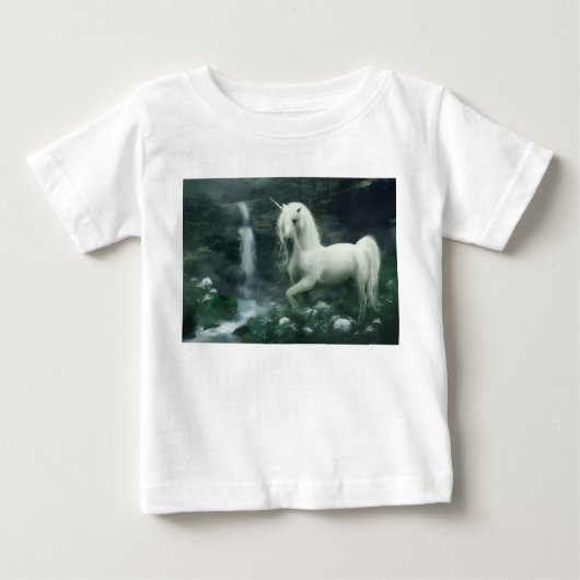 女の子ユニコーンTシャツ ベビーTシャツ (正面)