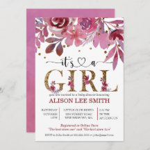 女の子ライラと金ゴールド紙吹雪の赤ちゃんシャワー