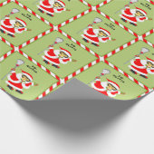 女の子ラクロスクリスマスプレゼント ラッピングペーパー (角)
