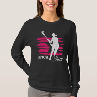 女の子ラクロス用スティックチックウォメンズラクロスシャツ Tシャツ