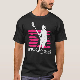 女の子ラクロス用スティックチックウォメンズラクロスシャツ Tシャツ