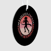 女の子ランニングの心 – フォーカスフィアレスランナー オーナメント (正面)