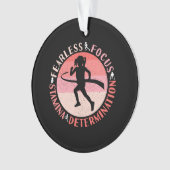 女の子ランニングの心 – フォーカスフィアレスランナー オーナメント (正面)