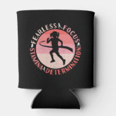 女の子ランニングの心 – フォーカスフィアレスランナー 缶クーラー (裏面)