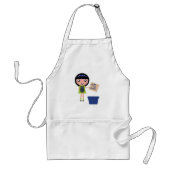女の子リサイクルピザボックスおもしろいフレンドリーエコ スタンダードエプロン (正面)