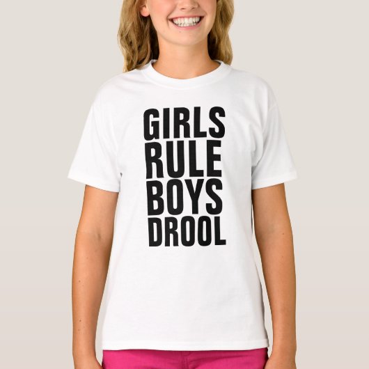 女の子ルールボーイズドロールキッズTシャツ Tシャツ (正面)